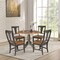 International Concepts Round Round 42 in. Dual Drop Leaf Dining Table with 4 Panel Back Chairs  in Hickory/Washed Coal K45-42DPT-C110-4 - alternate 9